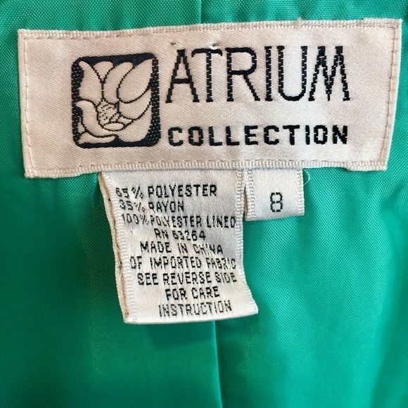 Vintage Turquoise Midi Dress with Navy Trim - Picture 12 of 12